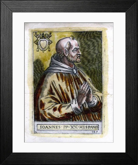 Framed Print : Pope John XXI (1215-1277), c19th century Framed Print : Pope John XXI (1215-1277), c19th century