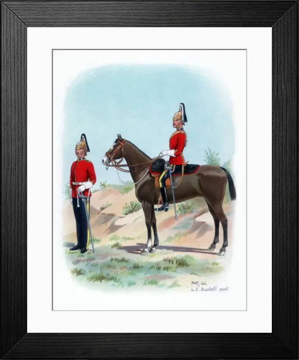 Framed Print : Dragoon guards, 1915. Artist: LE Buckell Framed Print : Dragoon guards, 1915. Artist: LE Buckell