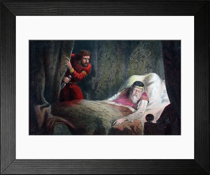 Framed Print : A scene from Macbeth, c17th century Framed Print : A scene from Macbeth, c17th century