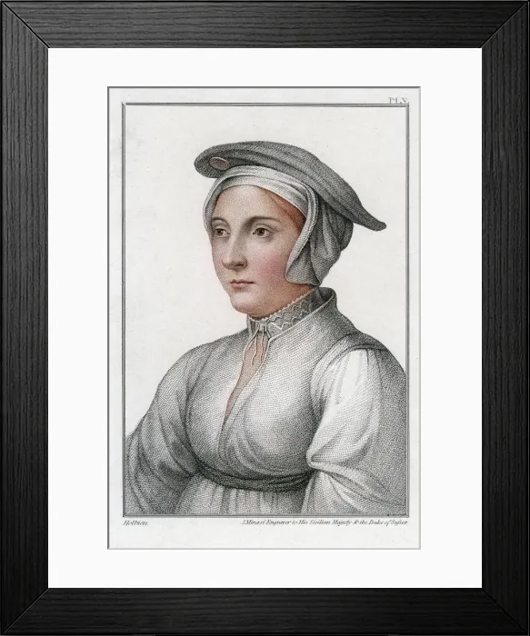 Framed Print : Portrait of a woman, 16th century. Artist: J Minasi Framed Print : Portrait of a woman, 16th century. Artist: J Minasi