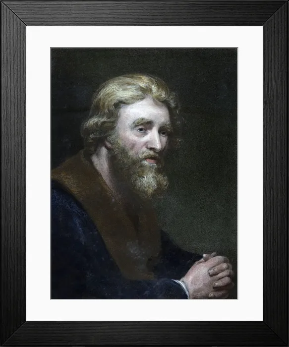 Framed Print : Portrait of a bearded man, 19th century. Artist: Richard James Lane Framed Print : Portrait of a bearded man, 19th century. Artist: Richard James Lane