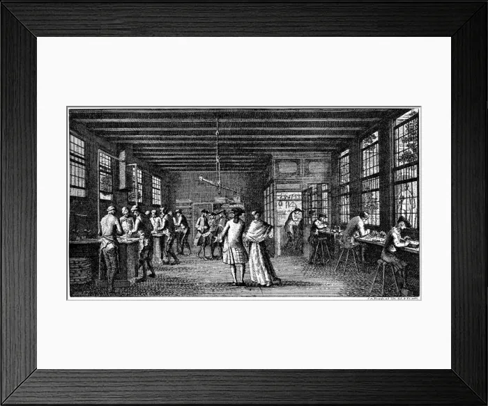 Framed Print : John Enschedes type foundry, 1768 (1908-1909). Artist: Cornelius van Noorde Framed Print : John Enschedes type foundry, 1768 (1908-1909). Artist: Cornelius van Noorde