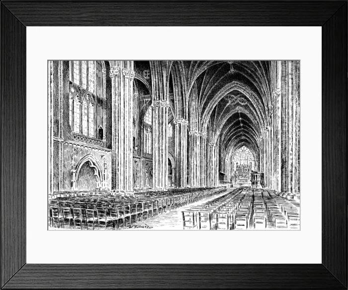 Framed Print : Interior of Bristol Cathedral, 1908-1909. Artist: W Gilliard Framed Print : Interior of Bristol Cathedral, 1908-1909. Artist: W Gilliard