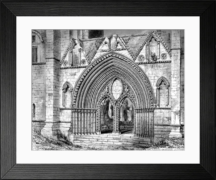 Framed Print : Western doorway of Elgin Cathedral, Elgin, Moray, Scotland, 1908-1909 Framed Print : Western doorway of Elgin Cathedral, Elgin, Moray, Scotland, 1908-1909