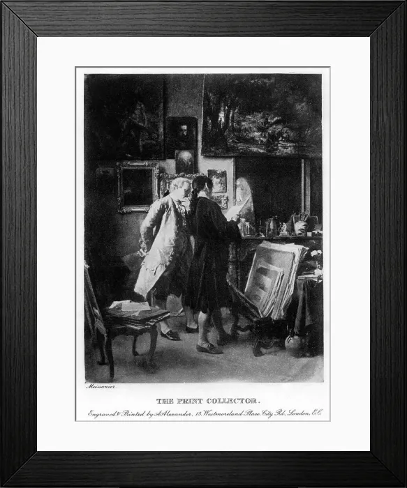Framed Print : The Print Collector, 1908-1909. Artist: A Alexander Framed Print : The Print Collector, 1908-1909. Artist: A Alexander