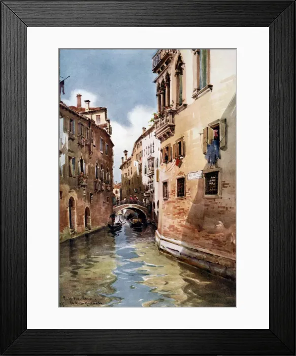 Framed Print : Rio del Olio, Venice, Italy, 1907 (1908-1909). Artist: William Alister Macdonald Framed Print : Rio del Olio, Venice, Italy, 1907 (1908-1909). Artist: William Alister Macdonald