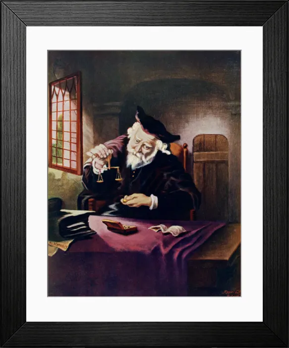 Framed Print : The Gold Weigher, 1908-1909. Artist: Saloman Koninck Framed Print : The Gold Weigher, 1908-1909. Artist: Saloman Koninck