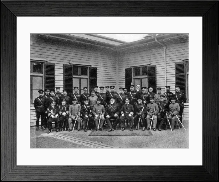 Framed Print : King Edward VII, Prince Fushimi and staff, Aldershot command, 1908-1909. Artist: Gale & Polder Framed Print : King Edward VII, Prince Fushimi and staff, Aldershot command, 1908-1909. Artist: Gale & Polder
