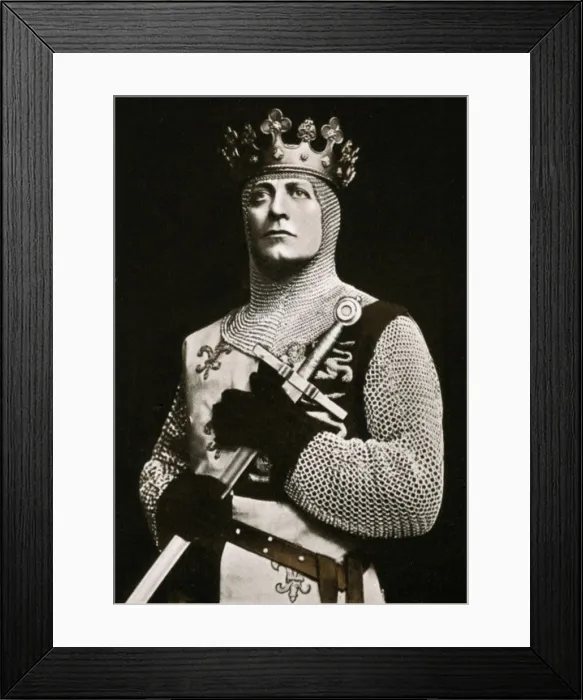 Framed Print : Lewis Waller (1860-1915), actor and theatre manager, in Henry V, 1908-1909. Artist: Langfier Photo Framed Print : Lewis Waller (1860-1915), actor and theatre manager, in Henry V, 1908-1909. Artist: Langfier Photo