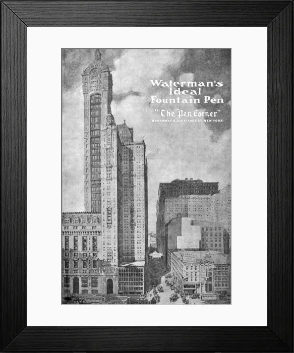Framed Print : Advertisement for Watermans Ideal Founain Pen, 1908-1909 Framed Print : Advertisement for Watermans Ideal Founain Pen, 1908-1909