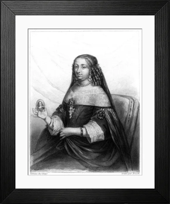 Framed Print : Marguerite of Lorraine, Duchess of Orleans (1615-1672). Artist: Brasch Framed Print : Marguerite of Lorraine, Duchess of Orleans (1615-1672). Artist: Brasch