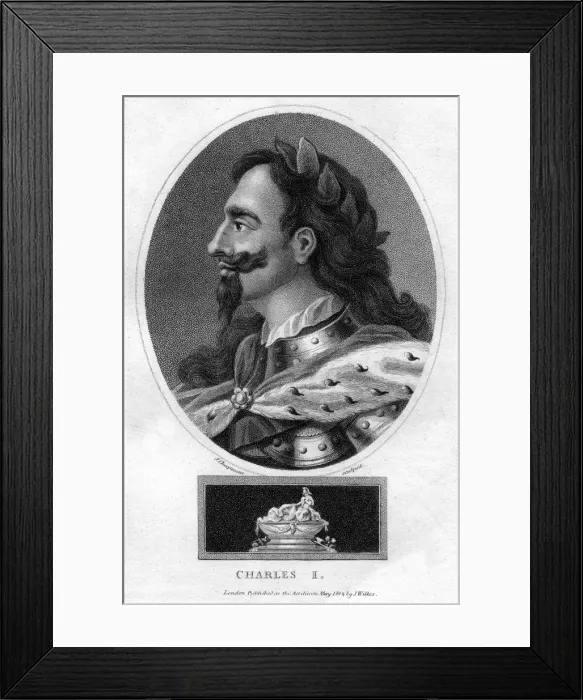 Framed Print : Charles I of England, (1804). Artist: J Chapman Framed Print : Charles I of England, (1804). Artist: J Chapman
