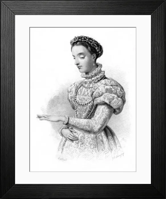 Framed Print : Magdalene of France, (19th century). Artist: JC Armytage Framed Print : Magdalene of France, (19th century). Artist: JC Armytage