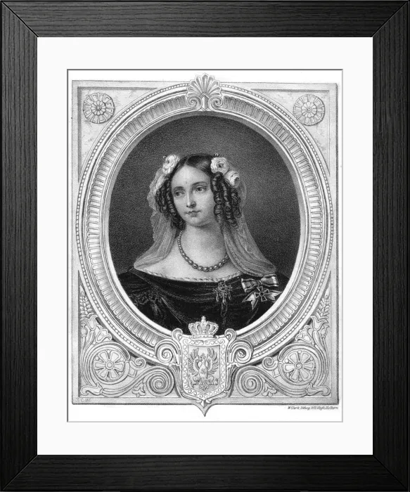 Framed Print : Elizabeth Louise, Queen of Prussia, 19th century. Artist: W Clerk Framed Print : Elizabeth Louise, Queen of Prussia, 19th century. Artist: W Clerk