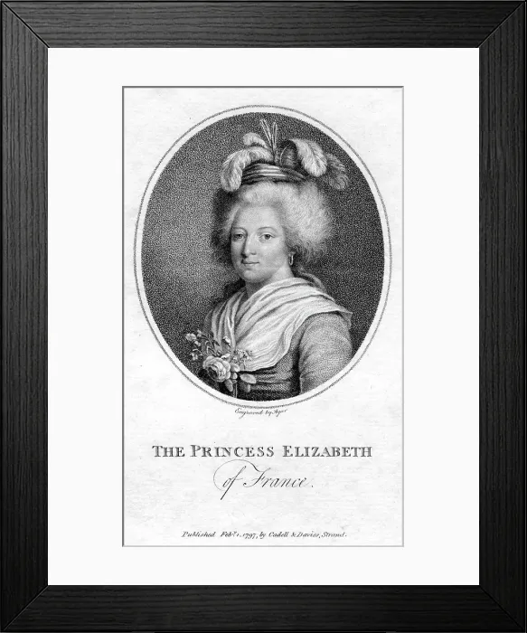Framed Print : Princess Elizabeth of France, 1797. Artist: John Samuel Agar Framed Print : Princess Elizabeth of France, 1797. Artist: John Samuel Agar