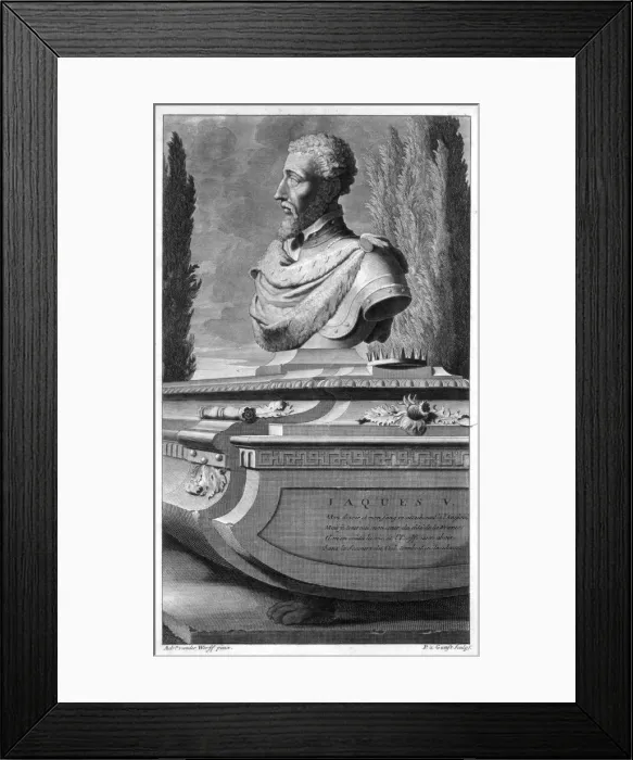 Framed Print : King James V of Scotland (1512-1542), c18th century. Artist: Gunst Framed Print : King James V of Scotland (1512-1542), c18th century. Artist: Gunst