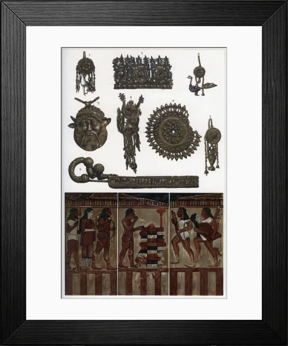 Framed Print : Etruscan antiquities from Clusium, Vulsinii, Vulci and Caere, 1902. Artist: Ernst Heinemann Framed Print : Etruscan antiquities from Clusium, Vulsinii, Vulci and Caere, 1902. Artist: Ernst Heinemann