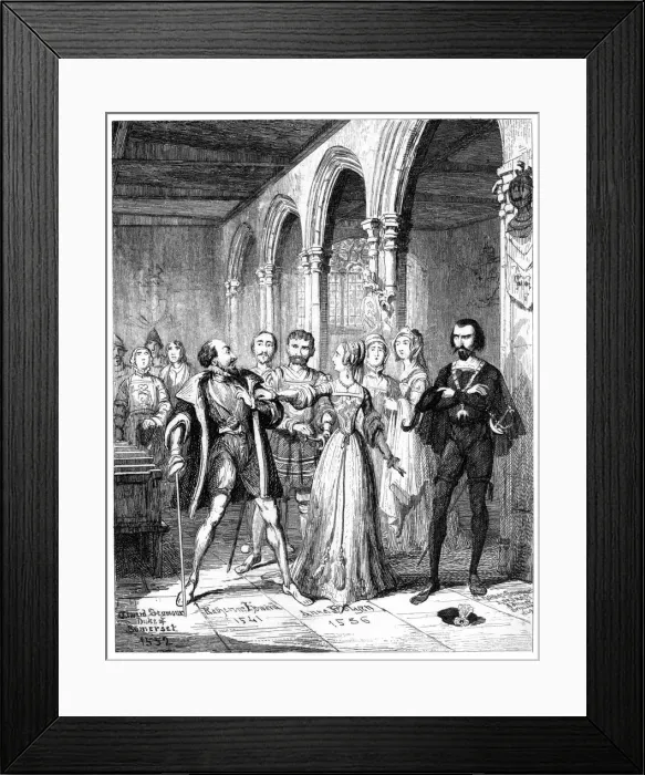 Framed Print : Anne Boleyn (1507-1536) and Edward Seymour (1506-1552), 19th century. Artist: George Cruikshank Framed Print : Anne Boleyn (1507-1536) and Edward Seymour (1506-1552), 19th century. Artist: George Cruikshank