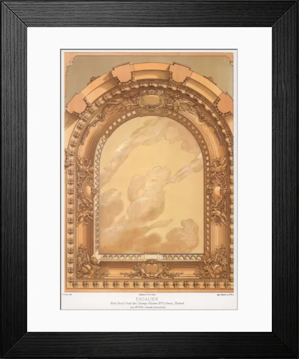 Framed Print : Architectural detail, 19th century. Artist: F Durin Framed Print : Architectural detail, 19th century. Artist: F Durin