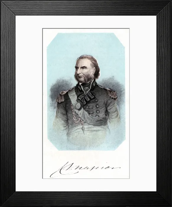Framed Print : Admiral Sir Charles John Napier (1786-1860), 19th century Framed Print : Admiral Sir Charles John Napier (1786-1860), 19th century