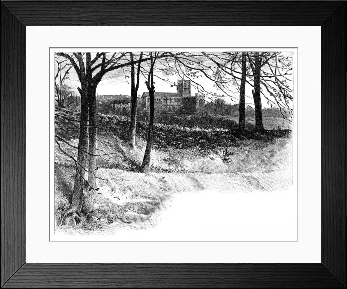 Framed Print : St Albans, from Verulam, 19th century Framed Print : St Albans, from Verulam, 19th century