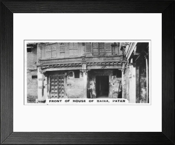 Framed Print : House of Baina, Patan, India, c1925 Framed Print : House of Baina, Patan, India, c1925