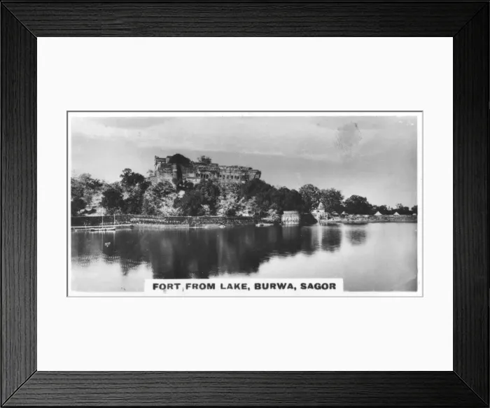 Framed Print : Fort from the lake, Burwa, Sagor, India, c1925 Framed Print : Fort from the lake, Burwa, Sagor, India, c1925