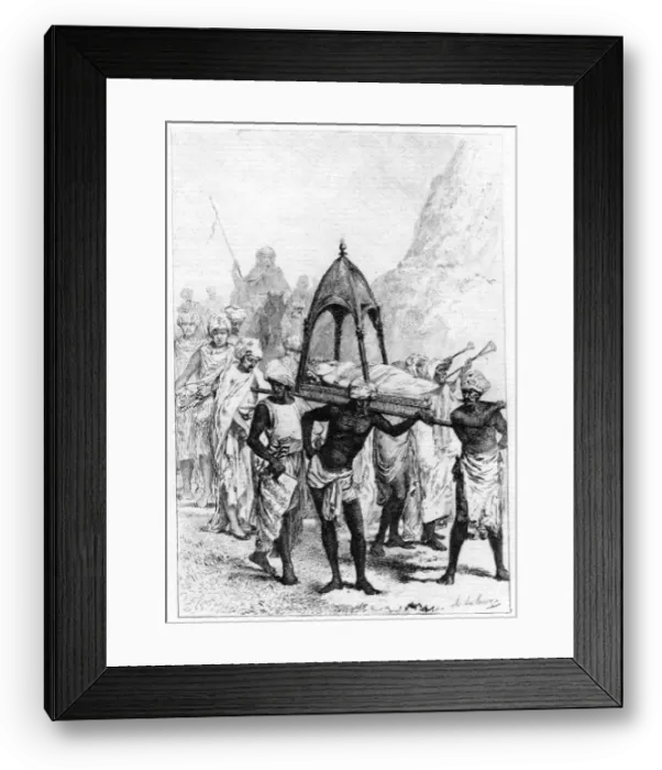 Framed Print : The funeral of Sinbads wife, 19th century Framed Print : The funeral of Sinbads wife, 19th century