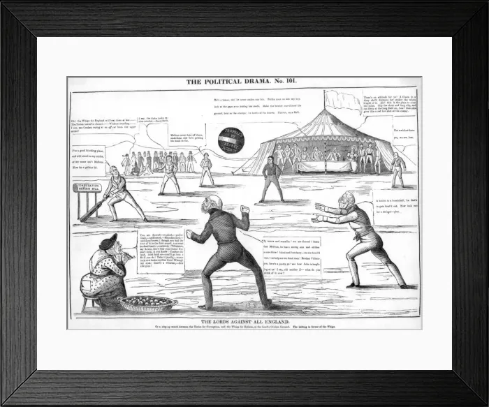 Framed Print : The Lords against all England, The political drama, 19th century Framed Print : The Lords against all England, The political drama, 19th century