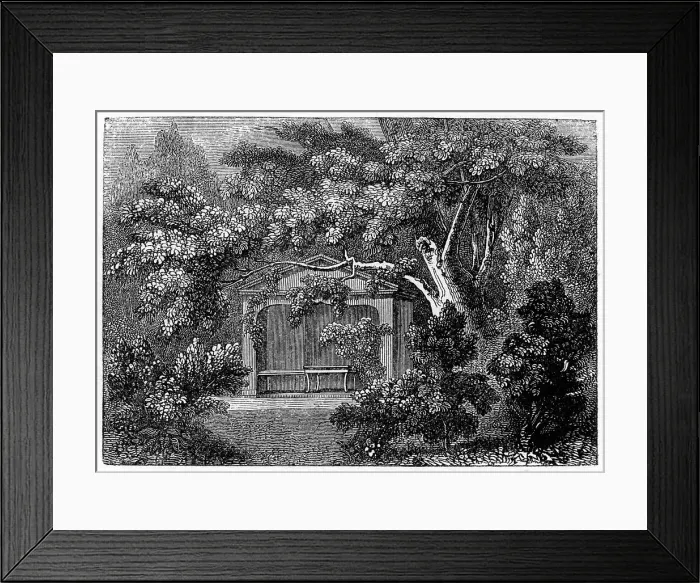Framed Print : Thomson the Poets Alcove, Richmond, Surrey, 1840 Framed Print : Thomson the Poets Alcove, Richmond, Surrey, 1840
