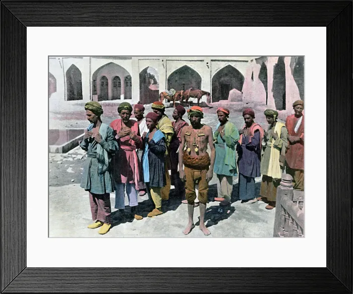 Framed Print : Dervishes and martyrs, Tehran, c1890. Artist: Gillot Framed Print : Dervishes and martyrs, Tehran, c1890. Artist: Gillot