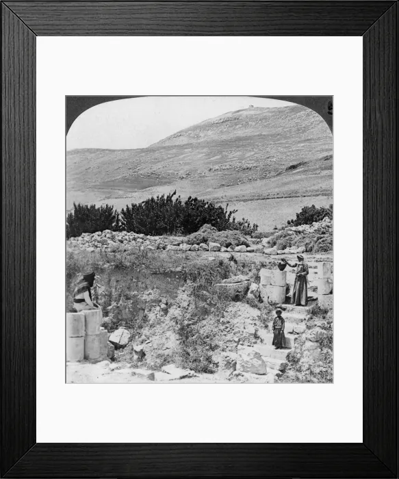 Framed Print : Steps leading to Jacobs well, looking northwest, Palestine (Israel), 1905. Artist: Underwood & Underwood Framed Print : Steps leading to Jacobs well, looking northwest, Palestine (Israel), 1905. Artist: Underwood & Underwood