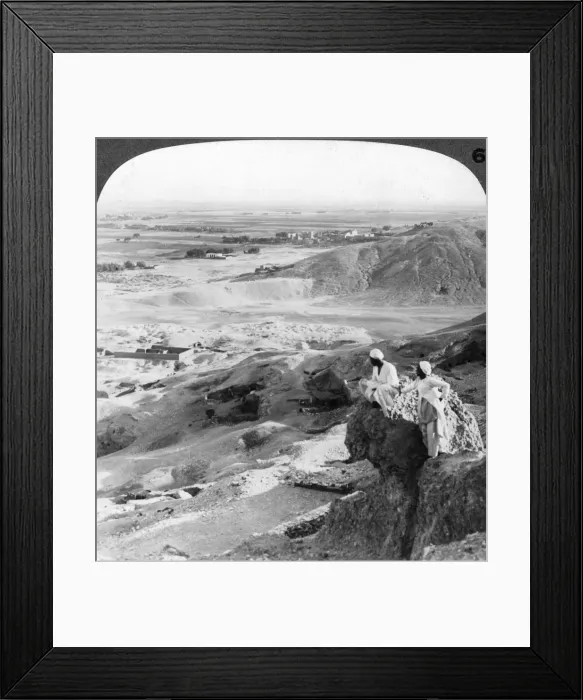 Framed Print : Looking south over the Theban plain and Temples of Medinet Habu, Egypt, 1905. Artist: Underwood & Underwood Framed Print : Looking south over the Theban plain and Temples of Medinet Habu, Egypt, 1905. Artist: Underwood & Underwood