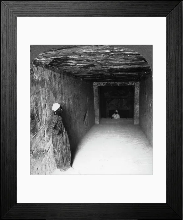 Framed Print : Descending gallery in tomb of Sethos I, Thebes, Egypt, 1905. Artist: Underwood & Underwood Framed Print : Descending gallery in tomb of Sethos I, Thebes, Egypt, 1905. Artist: Underwood & Underwood