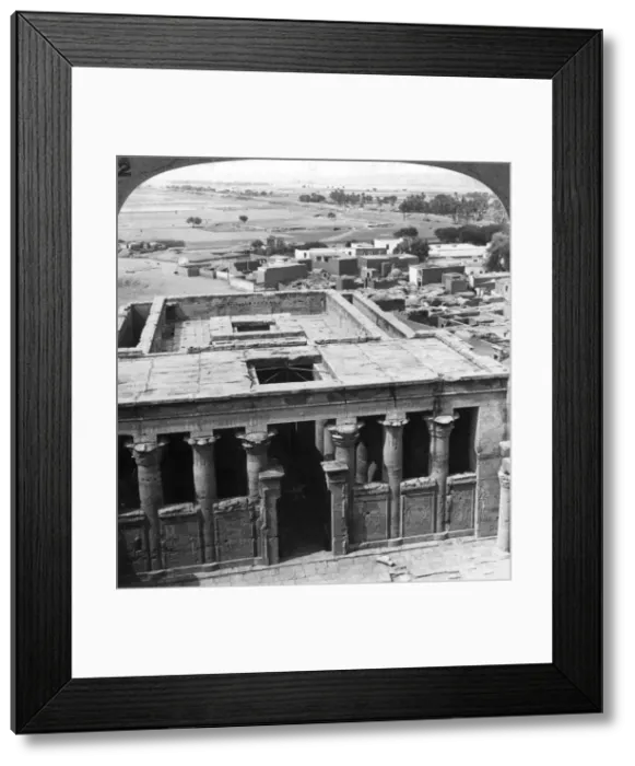 Framed Print : The wonderfully preserved temple at Edfu, Egypt, 1905. Artist: Underwood & Underwood Framed Print : The wonderfully preserved temple at Edfu, Egypt, 1905. Artist: Underwood & Underwood