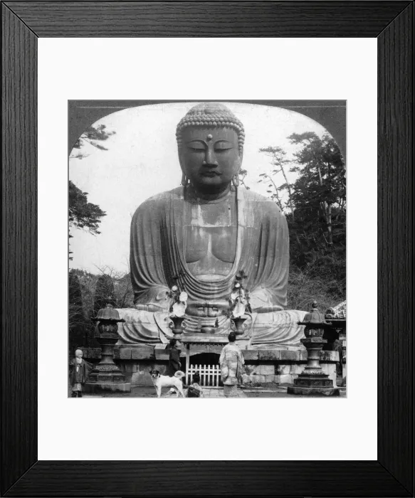Framed Print : A bronze statue of Buddha, Kamakura, Japan, 1900s. Artist: BL Singley Framed Print : A bronze statue of Buddha, Kamakura, Japan, 1900s. Artist: BL Singley