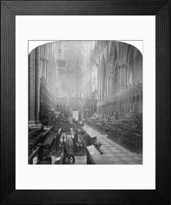 Framed Print : Interior of Westminster Abbey, London, late 19th century. Artist: Underwood & Underwood Framed Print : Interior of Westminster Abbey, London, late 19th century. Artist: Underwood & Underwood