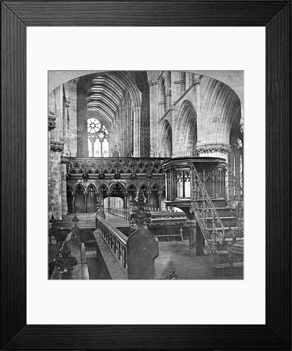 Framed Print : Interior of Glasgow Cathedral, Scotland, late 19th century. Artist: Underwood & Underwood Framed Print : Interior of Glasgow Cathedral, Scotland, late 19th century. Artist: Underwood & Underwood