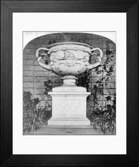 Framed Print : The Warwick Vase, Warwick Castle, Warwick, Warwickshire, late 19th century Framed Print : The Warwick Vase, Warwick Castle, Warwick, Warwickshire, late 19th century