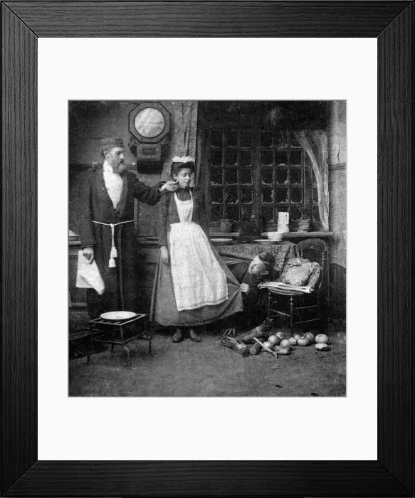 Framed Print : The master intrudes, late 19th century Framed Print : The master intrudes, late 19th century