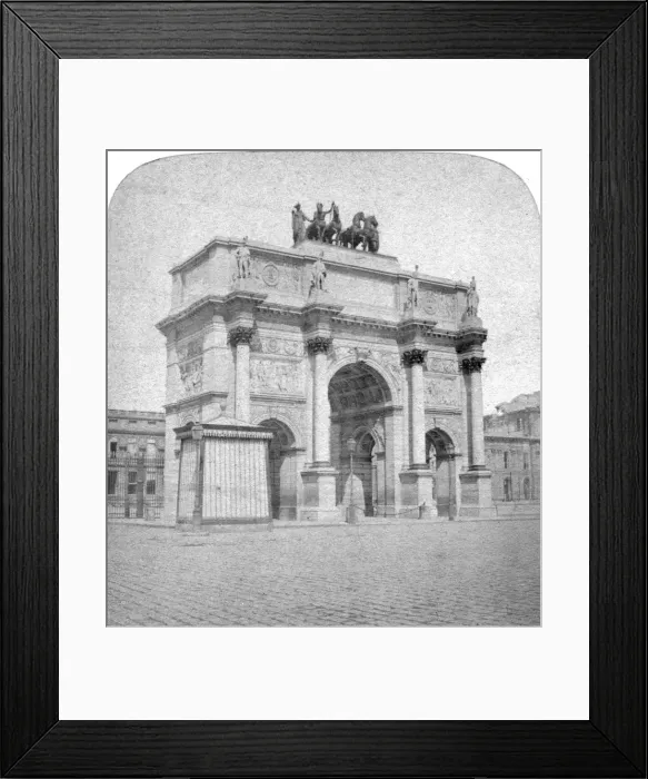 Framed Print : Arc de Triomphe du Carrousel, Paris, late 19th century. Artist: Albert Hautecoeur Framed Print : Arc de Triomphe du Carrousel, Paris, late 19th century. Artist: Albert Hautecoeur
