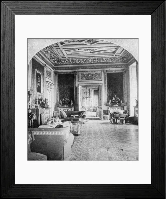 Framed Print : The Green Drawing Room, Windsor Castle, Windsor, Berkshire, late 19th century. Artist: Griffiths Brothers Framed Print : The Green Drawing Room, Windsor Castle, Windsor, Berkshire, late 19th century. Artist: Griffiths Brothers