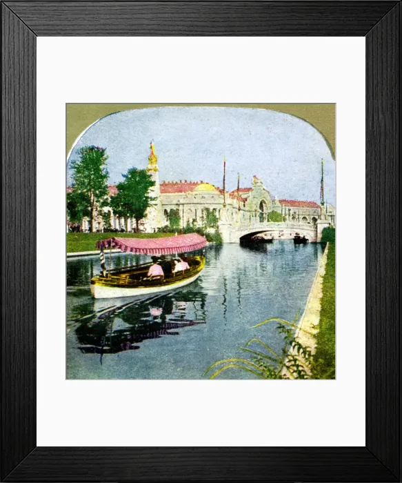 Framed Print : The West Lagoon from the World Fair, St Louis, Missouri, 1904