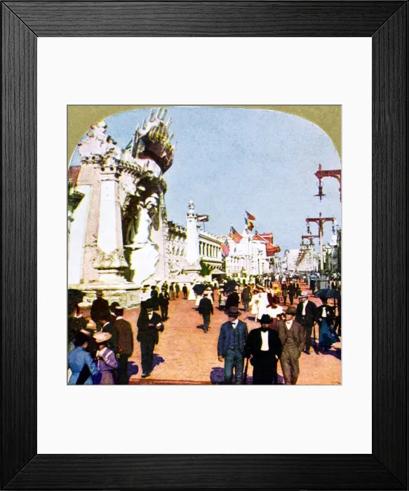 Framed Print : General view of the Pike at the World Fair, St Louis, Missouri, USA, 1904 Framed Print : General view of the Pike at the World Fair, St Louis, Missouri, USA, 1904