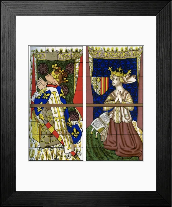 Framed Print : Fragment of a stained glass window in Le Mans Cathedral, Mans, France, 1849. Artist: Franz Kellerhoven Framed Print : Fragment of a stained glass window in Le Mans Cathedral, Mans, France, 1849. Artist: Franz Kellerhoven