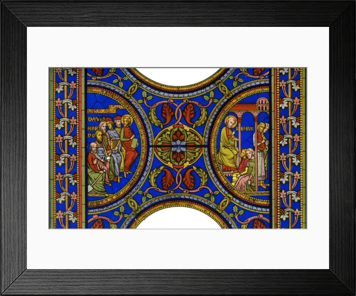 Framed Print : Fragment of a stained glass window in Canterbury Cathedral, Canterbury, Kent, 1849. Artist: Hauger Framed Print : Fragment of a stained glass window in Canterbury Cathedral, Canterbury, Kent, 1849. Artist: Hauger