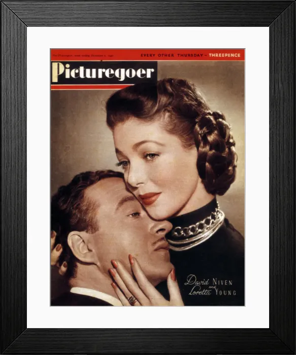 Framed Print : David Niven (1910-1983) and Loretta Young (1913-2000), actors, 1946 Framed Print : David Niven (1910-1983) and Loretta Young (1913-2000), actors, 1946