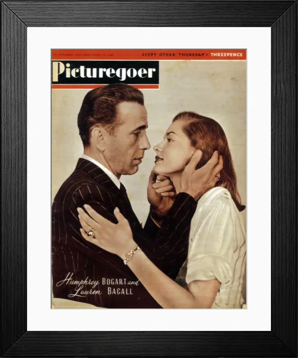 Framed Print : Humphrey Bogart (1899-1957) and Lauren Bacall (b1924), American actors, 1946 Framed Print : Humphrey Bogart (1899-1957) and Lauren Bacall (b1924), American actors, 1946