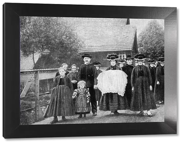 A baptismal procession, Black Forest, Germany, 1922. Artist: Georg Haeckel