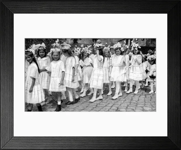Framed Print : Young girls at a church festival, Berlin, Germany, 12922 Framed Print : Young girls at a church festival, Berlin, Germany, 12922